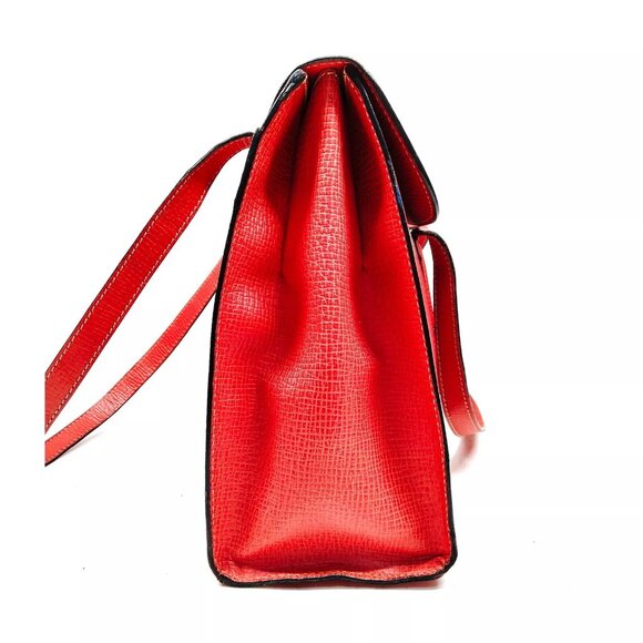 LOEWE Shoulder Bag Red Leather - Picture 3 of 9